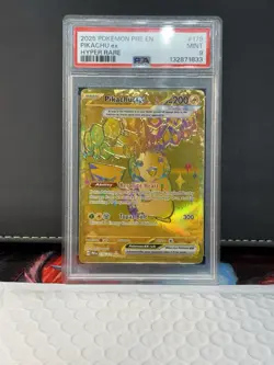 2025 POKEMON PRISMATIC EVOLUTIONS #179 PIKACHU EX HYPER RARE PSA 9 - Image 4