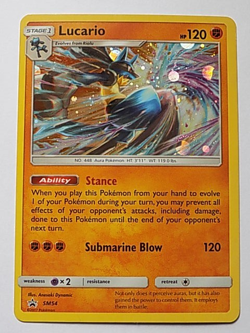 Lucario Promo SM54 Cosmos Holo Crimson Invasion 3-Pack Blisters Pokemon - Image 1