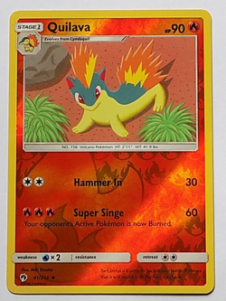 Quilava Reverse Holo 41/214 Sun & Moon - Lost Thunder Pokemon - Image 1