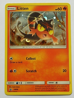 Litten Cosmos Holo SM08 Sun & Moon Promo Pokemon - Image 1