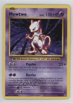 Mewtwo Holo Pokemon XY Evolutions 20th Anniversary #51 - Image 1