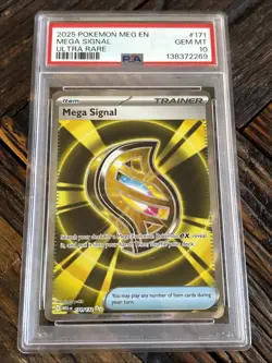 2025 POKEMON MEG EN-MEGA EVOLUTION ULTRA RARE #171 MEGA SIGNAL PSA 10 - Image 1