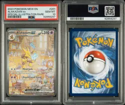 PSA 10 GEM MINT Alakazam ex 201/165 Sv: Scarlet & Violet 151 Holo SIR Pokemon - Image 3