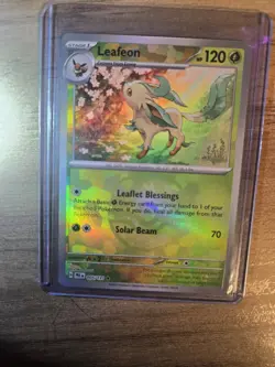 Leafeon #005/131 Master Ball Pokemon Scarlet & Violet Prismatic Evolutions NM - Image 3
