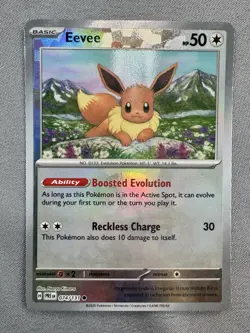 Eevee Pokemon TCG Prismatic Evolutions 074/131 Pokeball Reverse Holo MINT - Image 1