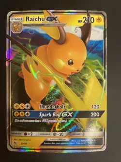 Pokemon - Raichu GX 20/68 Ultra Rare Hidden Fates NM - Image 2