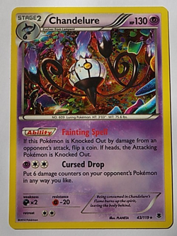 Chandelure Holo 43/119 XY - Phantom Forces Pokemon - Image 1