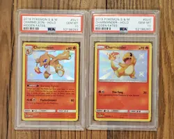 Charmander And Charmeleon Hidden Fates Pokemon Lot PSA 10 - Image 1