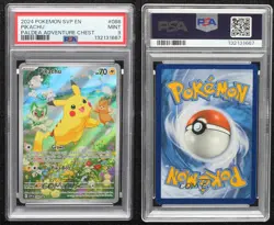 Pikachu (Paldea Adventure Chest) Holo Pokemon Scarlet & Violet Black Star PSA 9 - Image 3