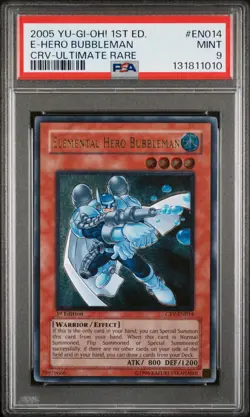 2005 YU-GI-OH! CRV-CYBERNETIC REVOLUTION #EN014 ELEMENTAL HERO BUBBLEMAN PSA 9 - Image 1