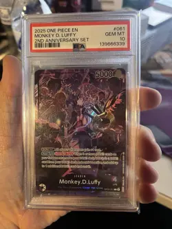 2025 One Piece Monkey D. Luffy #061 English Version 2nd Anniversary Set PSA 10 - Image 1