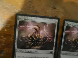 3x Myr Galvanizer Scars of Mirrodin MTG Magic The Gathering Card Vintage - Image 2