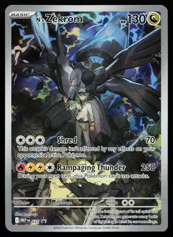 N's Zekrom 031 Holo Illustration Rare Mega Evolution Promo Pokemon Card - Image 1