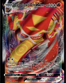 Centiskorch VMAX Ultra Rare SWSH03: Darkness Ablaze 034/189 Fire Pokemon Card - Image 1
