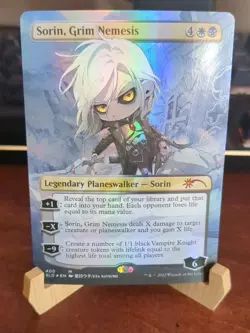 MTG: Sorin, Grim Nemesis BORDERLESS FOIL, NM Secret Lair Drop Planeswalker Card! - Image 1