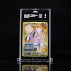 Tag 9 Destined Rivals Team Rockets Mewtwo EX Hyper Rare Card 240/182 Mint - Image 1