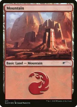 1x Mountain (571) - Foil NM-Mint, English Secret Lair MTG Magic - Image 1
