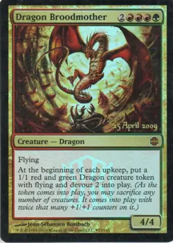 MTG: Alara Reborn: Prerelease Foil Dragon Broodmother: Lightly Played Condition - Image 1