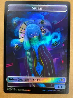 MTG 1x FOIL Pilot / Spirit Token Kamigawa: Neon Dynasty Magic Gathering x1 NM - Image 2