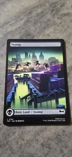 Swamp (0193) Teenage Mutant Ninja Turtles Regular Basic Land Full Art MTG NM - Image 1