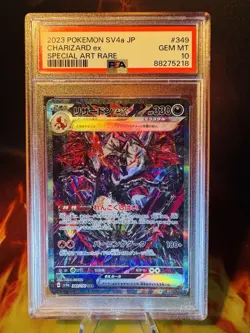 2023 Pokemon SV4a Shiny Treasure ex 349 Charizard EX Special Art Rare PSA 10 - Image 1