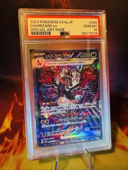 2023 Pokemon SV4a Shiny Treasure ex 349 Charizard EX Special Art Rare PSA 10 - Image 2