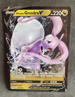 Hisuian Goodra V 135/196 Swsh11: Lost Origin Holo Pokemon TCG Lightly Played - Image 1