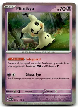 Mimikyu 097/193 SV02: Paldea Evolved Rare Holo Pokemon TCG LP - Image 1