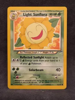 Light Sunflora 72/105 Neo Destiny Regular Pokemon TCG Moderately Played - Image 1