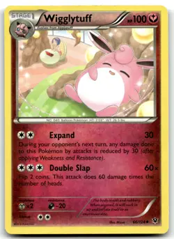 Wigglytuff 66/124 XY - Fates Collide Uncommon Normal Pokemon TCG MP - Image 1