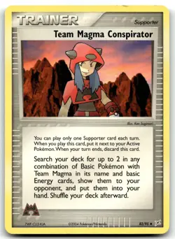 Team Magma Conspirator 82/95 Team Magma vs Team Aqua Uncommon Normal Pokemon TCG - Image 1