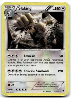 Slaking 83/111 XY - Furious Fists Holo Rare Holo Pokemon TCG HP - Image 1