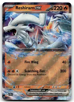 Reshiram ex 030/159 SV09: Journey Together Double Rare Holo Pokemon TCG NM - Image 1