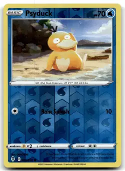 Psyduck 024/203 SWSH07: Evolving Skies Common Reverse Holo Pokemon TCG LP - Image 1