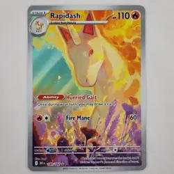 Rapidash 189/182 Illustration Rare Destined Rivals Full Art Holo Pokemon TCG NM - Image 1