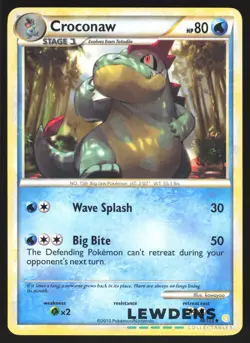 Croconaw - 38/123 - Uncommon - HeartGold SoulSilver - Pokemon Card - Image 1