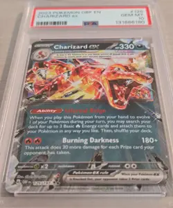 2023 Pokemon Obsidian Flames Charizard ex 125/197 PSA 10 Gem Mint Tera Holo - Image 2