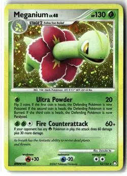 Meganium ⭐ 13/123 Holo Rare Mysterious Treasures 2007 Pokemon MP - Image 1