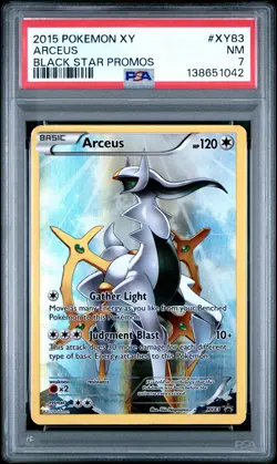 2015 POKEMON XY BLACK STAR PROMOS #XY83 ARCEUS PSA 7 - Image 1
