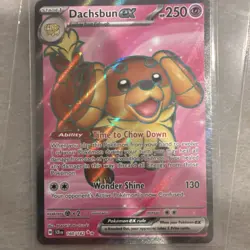 Pokemon Dachsbun EX 160/142 Ultra Rare Holo Sv07: Stellar Crown Card - Image 1