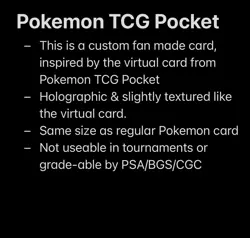 Charizard Ex Pokemon TCG Pocket Secret Illustration Art Rare Custom Made Card - Image 4