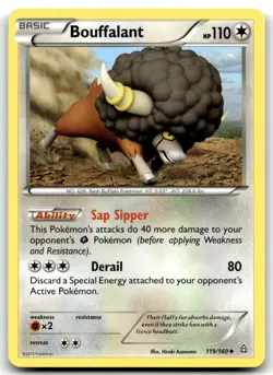 Bouffalant 119/160 XY - Primal Clash Uncommon Normal Pokemon TCG LP - Image 1
