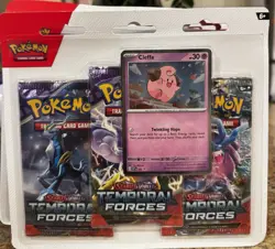 10x Pokemon Temporal Forces Cleffa 3-Pack Blister (30 Total Packs + 10 Promos) - Image 1