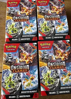 4x Pokemon TCG Obsidian Flames Booster Bundles (24 Total Packs) Factory Sealed - Image 1