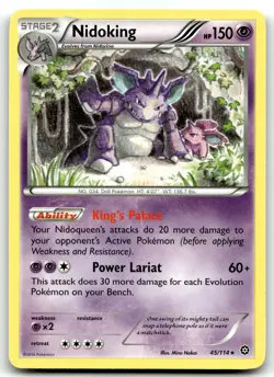 Nidoking 45/114 XY - Steam Siege Rare Normal Pokemon TCG LP - Image 1