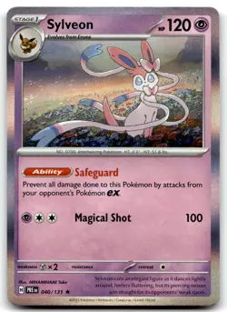 Sylveon 040/131 SV: Prismatic Evolutions Rare Holo Pokemon TCG NM - Image 1