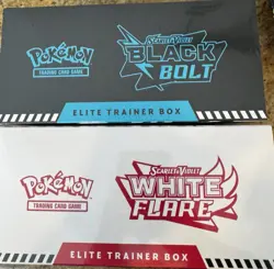 Pokemon Black Bolt and White Flare ETB Elite Trainer Box Factory Sealed Set Of 2 - Image 2