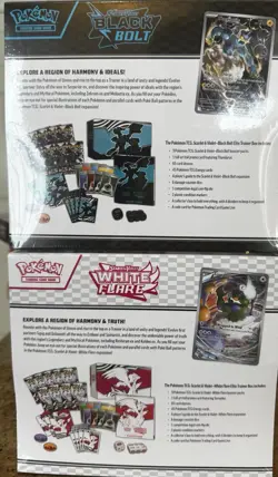 Pokemon Black Bolt and White Flare ETB Elite Trainer Box Factory Sealed Set Of 2 - Image 4