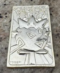 Pokemon Togepi 1999 23K Gold Plated Trading Card Nintendo Burger King Set HP - Image 1