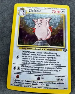 Pokemon TCG Clefable Jungle 1/64 Holo Unlimited Holo Rare - Image 1